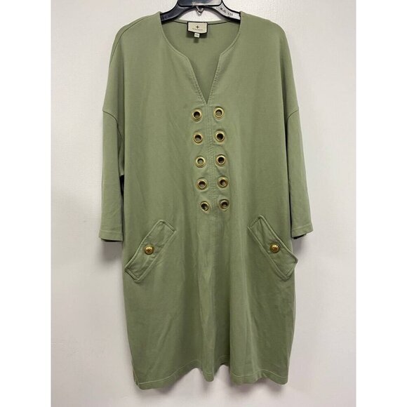 Tuckernuck Women Dress 3/4 sleeve Length Sage Green Ellington Size XXXL - Picture 1 of 7